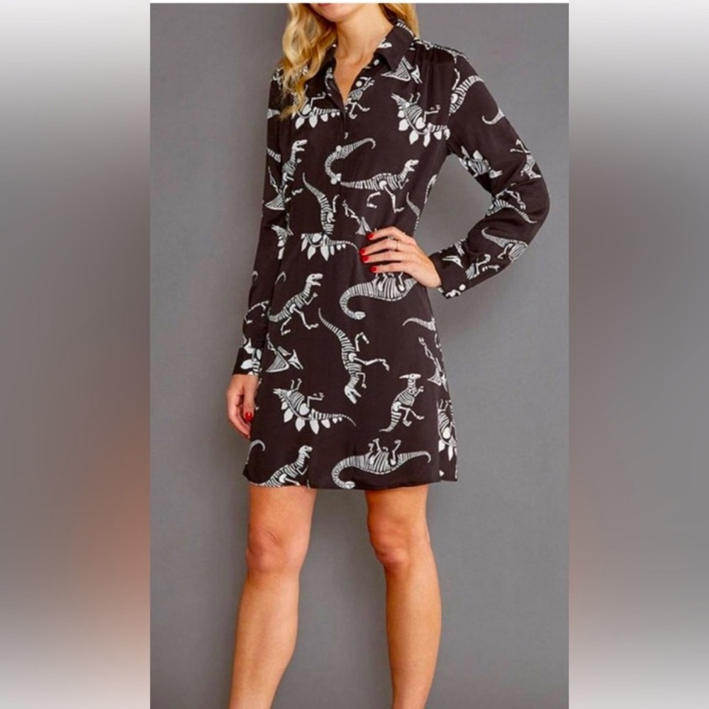 Modcloth NWOT “Beyond the Grave” dinosaur dress